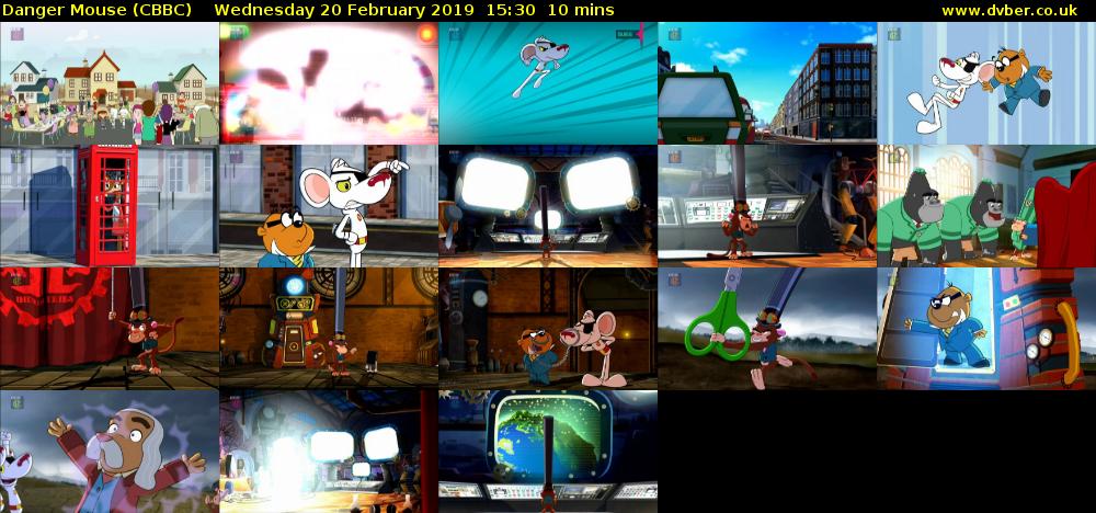Danger Mouse (CBBC) Wednesday 20 February 2019 15:30 - 15:40