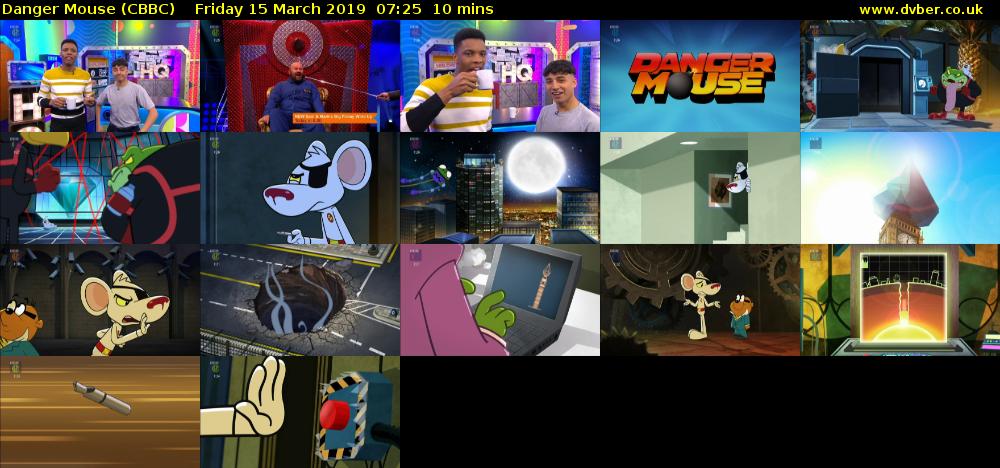 Danger Mouse (CBBC) Friday 15 March 2019 07:25 - 07:35