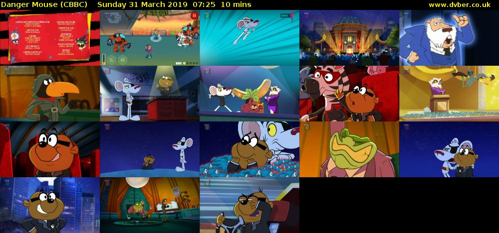 Danger Mouse (CBBC) Sunday 31 March 2019 07:25 - 07:35