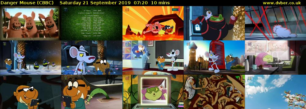 Danger Mouse (CBBC) Saturday 21 September 2019 07:20 - 07:30
