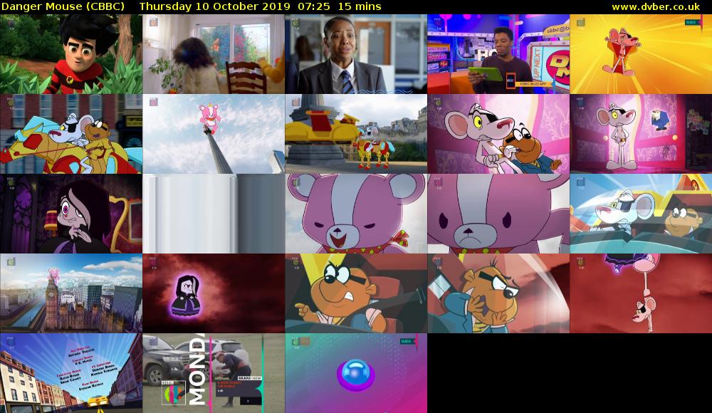 Danger Mouse (CBBC) Thursday 10 October 2019 07:25 - 07:40