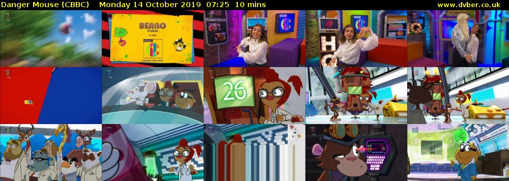Danger Mouse (CBBC) Monday 14 October 2019 07:25 - 07:35