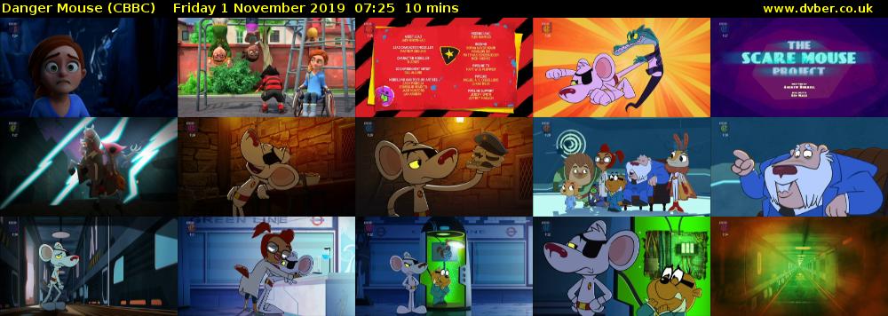 Danger Mouse (CBBC) Friday 1 November 2019 07:25 - 07:35