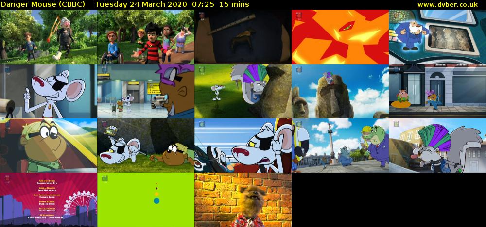 Danger Mouse (CBBC) Tuesday 24 March 2020 07:25 - 07:40