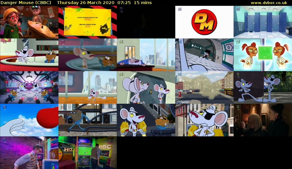 Danger Mouse (CBBC) Thursday 26 March 2020 07:25 - 07:40