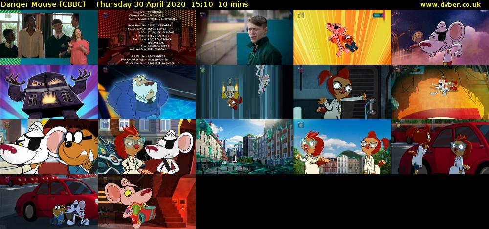 Danger Mouse (CBBC) Thursday 30 April 2020 15:10 - 15:20