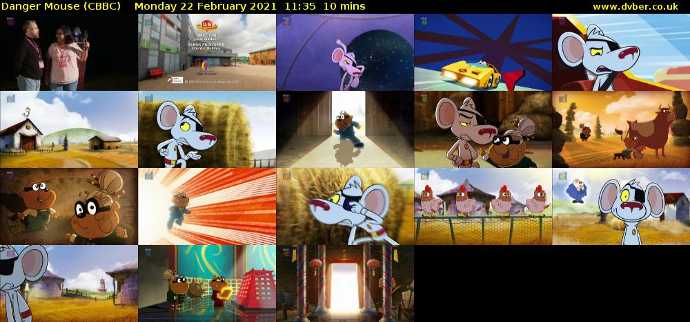 Danger Mouse (CBBC) Monday 22 February 2021 11:35 - 11:45