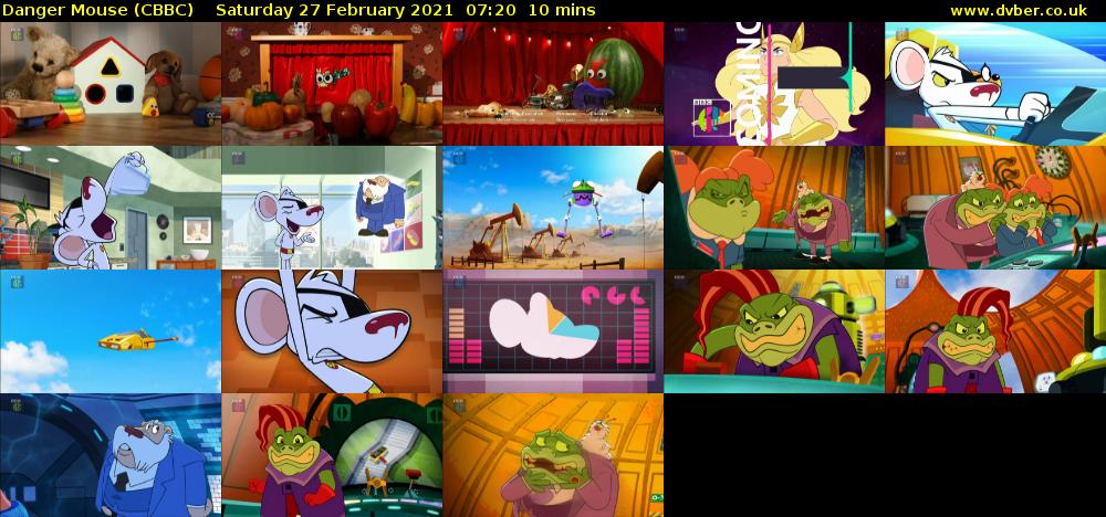 Danger Mouse (CBBC) Saturday 27 February 2021 07:20 - 07:30