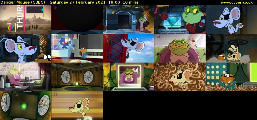 Danger Mouse (CBBC) Saturday 27 February 2021 19:00 - 19:10