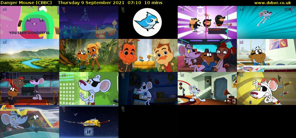 Danger Mouse (CBBC) Thursday 9 September 2021 07:10 - 07:20