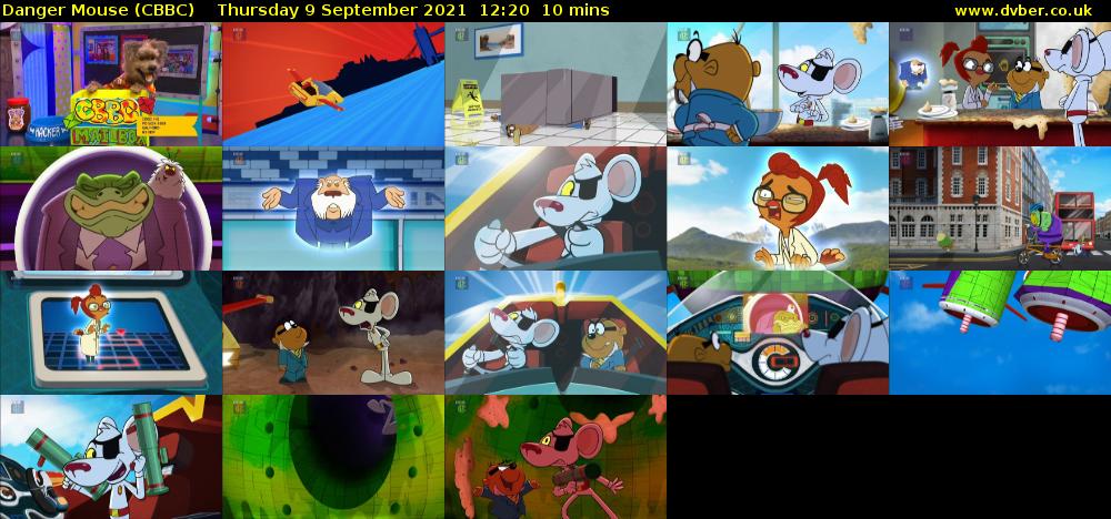 Danger Mouse (CBBC) Thursday 9 September 2021 12:20 - 12:30