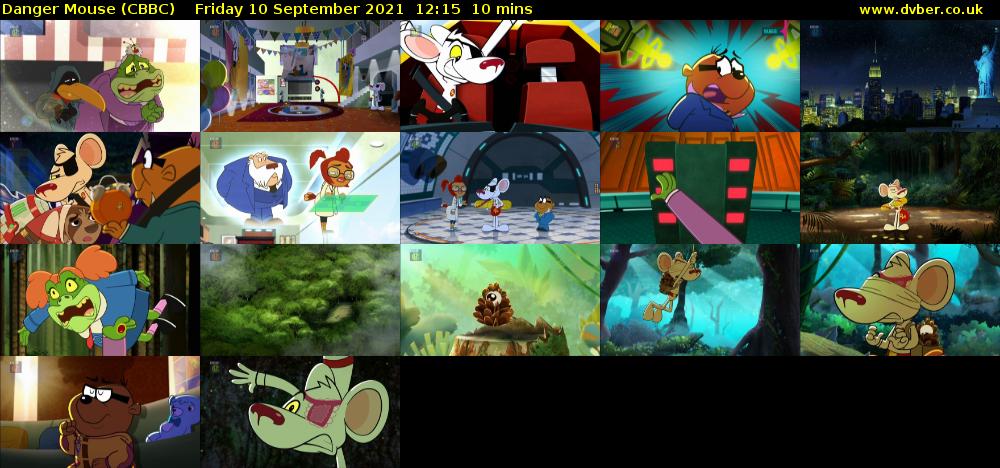 Danger Mouse (CBBC) Friday 10 September 2021 12:15 - 12:25