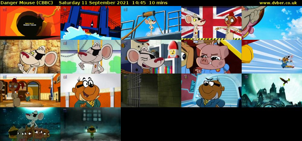Danger Mouse (CBBC) Saturday 11 September 2021 14:45 - 14:55