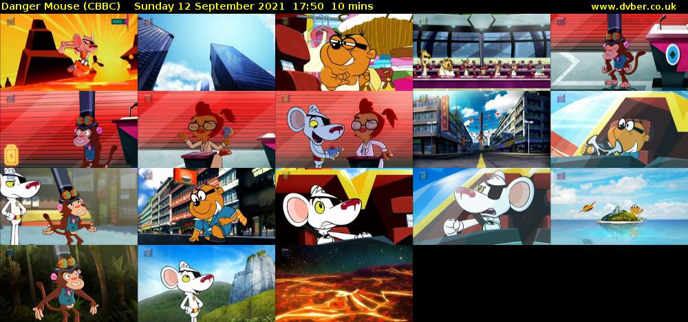Danger Mouse (CBBC) Sunday 12 September 2021 17:50 - 18:00