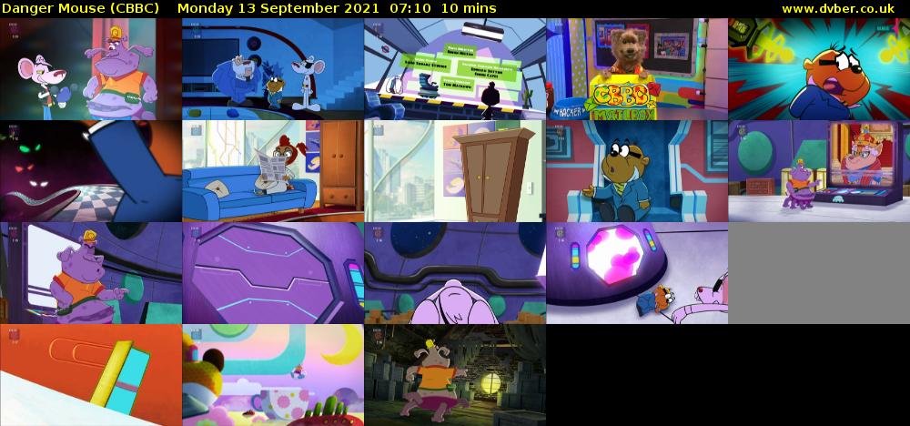 Danger Mouse (CBBC) Monday 13 September 2021 07:10 - 07:20
