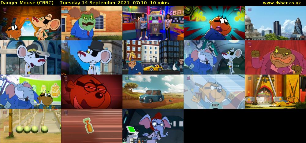 Danger Mouse (CBBC) Tuesday 14 September 2021 07:10 - 07:20