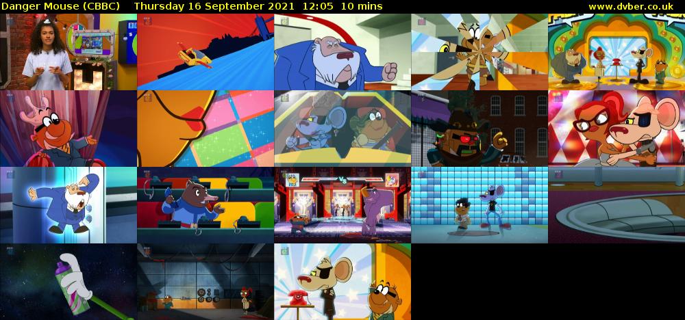 Danger Mouse (CBBC) Thursday 16 September 2021 12:05 - 12:15