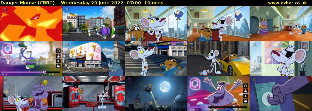 Danger Mouse (CBBC) Wednesday 29 June 2022 07:00 - 07:10