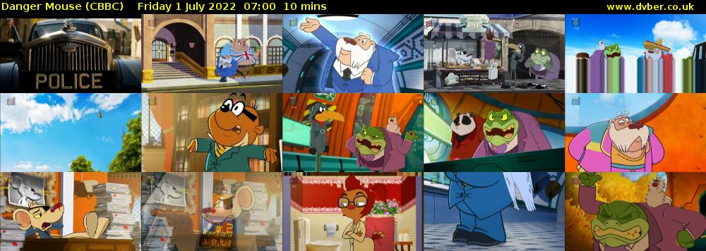 Danger Mouse (CBBC) Friday 1 July 2022 07:00 - 07:10