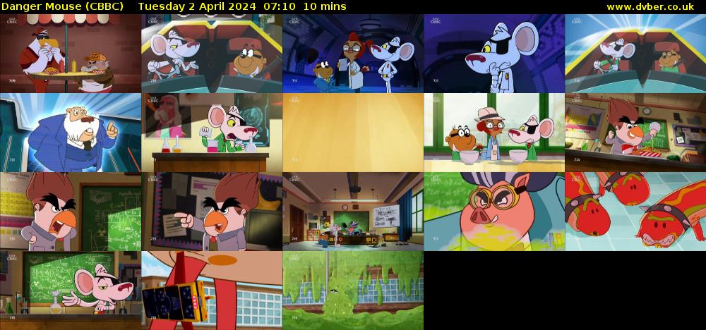 Danger Mouse (CBBC) Tuesday 2 April 2024 07:10 - 07:20