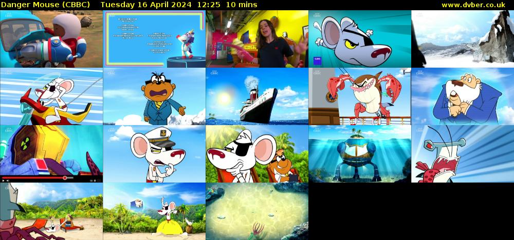 Danger Mouse (CBBC) Tuesday 16 April 2024 12:25 - 12:35