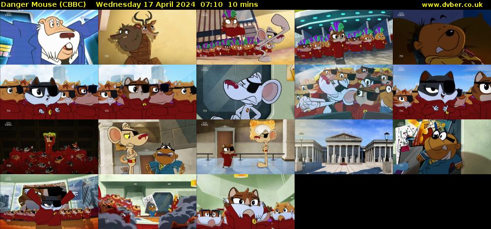 Danger Mouse (CBBC) Wednesday 17 April 2024 07:10 - 07:20