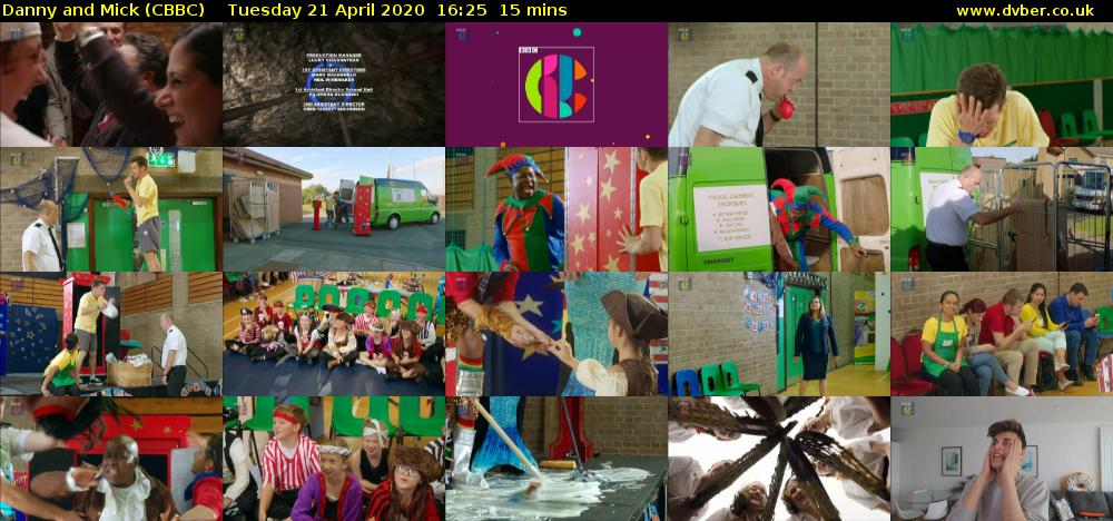 Danny and Mick (CBBC) Tuesday 21 April 2020 16:25 - 16:40