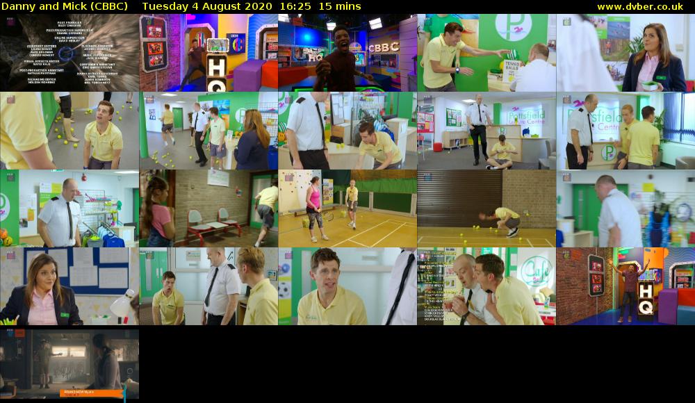 Danny and Mick (CBBC) Tuesday 4 August 2020 16:25 - 16:40