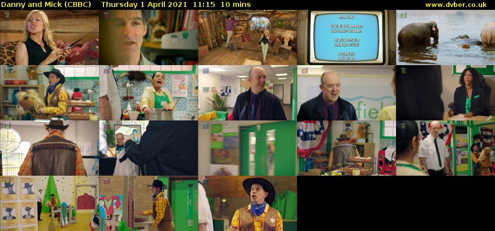 Danny and Mick (CBBC) Thursday 1 April 2021 11:15 - 11:25