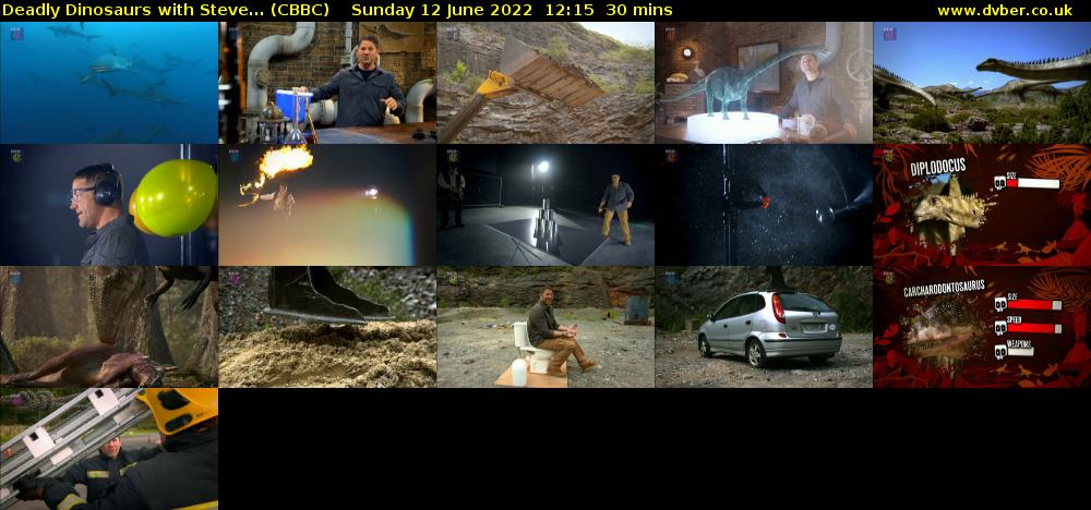 Deadly Dinosaurs with Steve... (CBBC) Sunday 12 June 2022 12:15 - 12:45