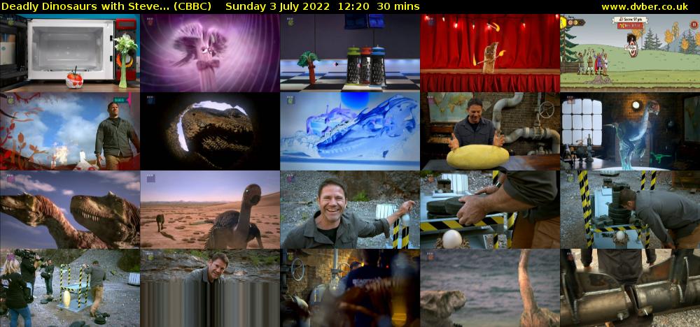 Deadly Dinosaurs with Steve... (CBBC) Sunday 3 July 2022 12:20 - 12:50