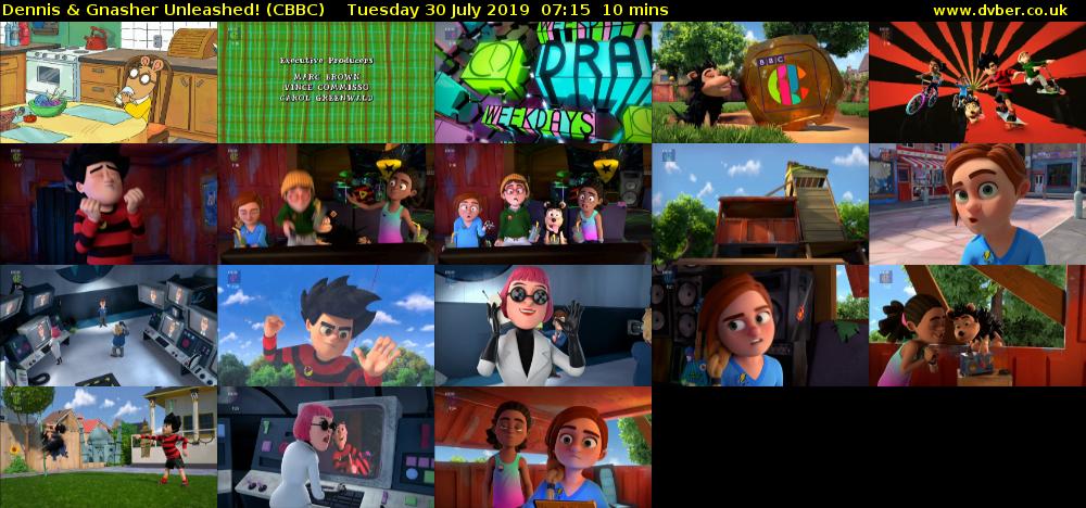 Dennis & Gnasher Unleashed! (CBBC) Tuesday 30 July 2019 07:15 - 07:25
