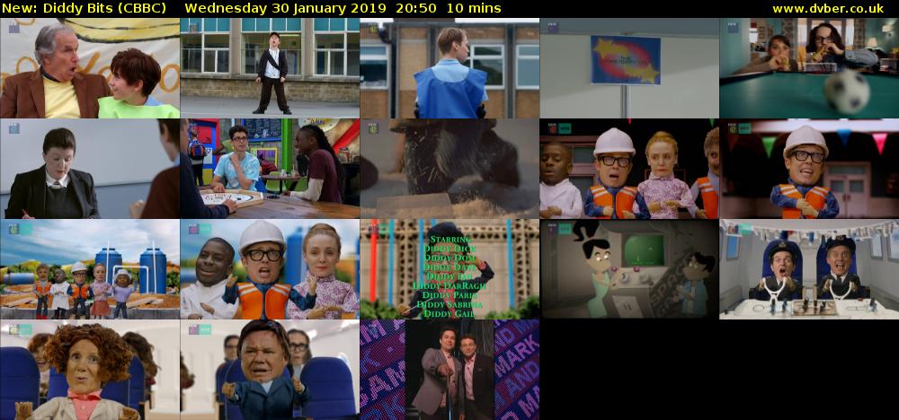 Diddy Bits (CBBC) Wednesday 30 January 2019 20:50 - 21:00