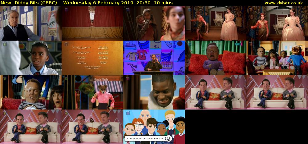 Diddy Bits (CBBC) Wednesday 6 February 2019 20:50 - 21:00