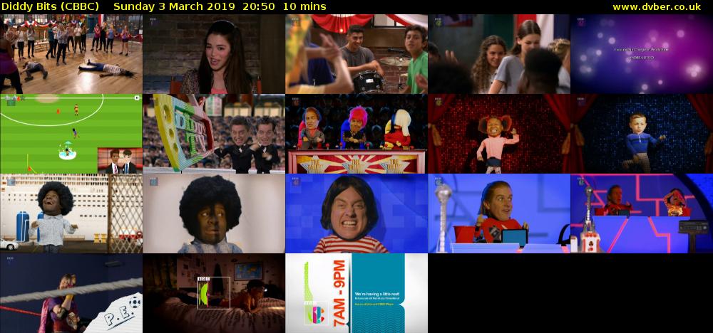 Diddy Bits (CBBC) Sunday 3 March 2019 20:50 - 21:00