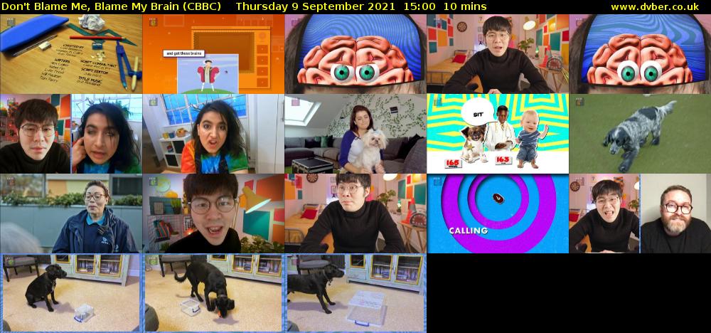Don't Blame Me, Blame My Brain (CBBC) Thursday 9 September 2021 15:00 - 15:10