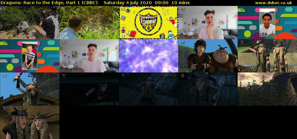 Dragons: Race to the Edge, Part 1 (CBBC) Saturday 4 July 2020 09:00 - 09:10
