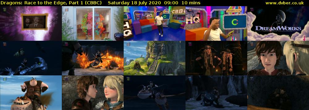 Dragons: Race to the Edge, Part 1 (CBBC) Saturday 18 July 2020 09:00 - 09:10