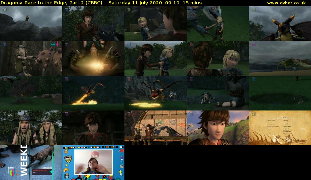 Dragons: Race to the Edge, Part 2 (CBBC) Saturday 11 July 2020 09:10 - 09:25