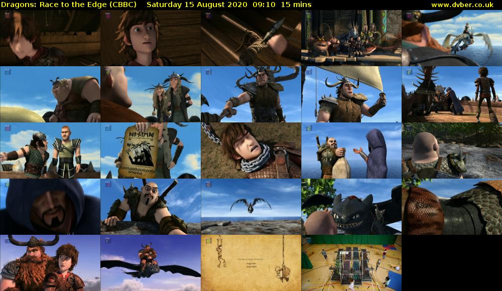Dragons: Race to the Edge (CBBC) Saturday 15 August 2020 09:10 - 09:25