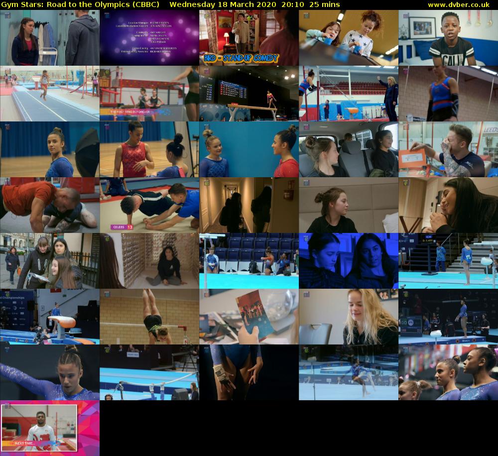 Gym Stars: Road to the Olympics (CBBC) Wednesday 18 March 2020 20:10 - 20:35