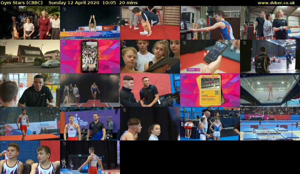 Gym Stars (CBBC) Sunday 12 April 2020 10:05 - 10:25