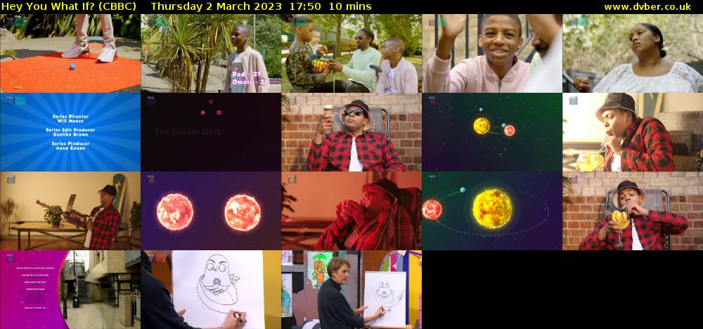 Hey You What If? (CBBC) Thursday 2 March 2023 17:50 - 18:00