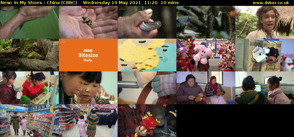 In My Shoes - China (CBBC) Wednesday 19 May 2021 11:20 - 11:30
