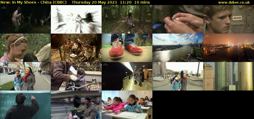 In My Shoes - China (CBBC) Thursday 20 May 2021 11:20 - 11:30