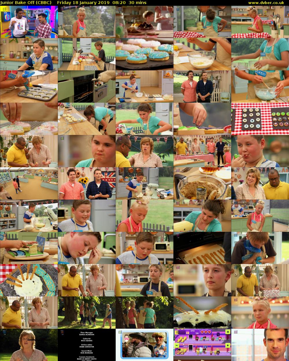 Junior Bake Off (CBBC) Friday 18 January 2019 08:20 - 08:50