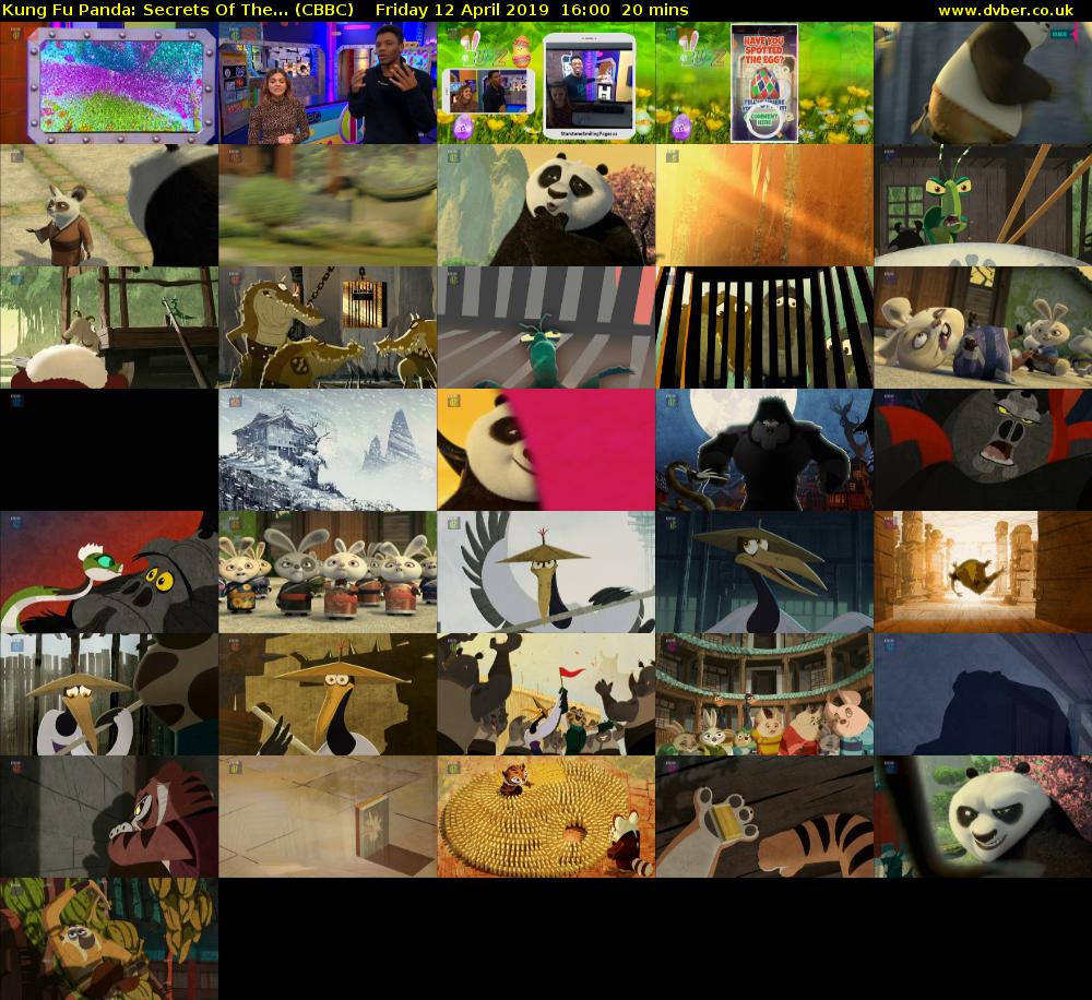Kung Fu Panda: Secrets of the... (CBBC) Friday 12 April 2019 16:00 - 16:20