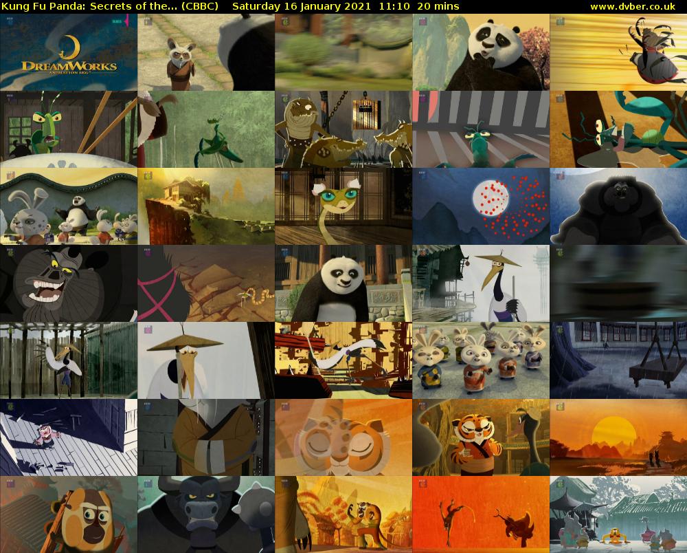 Kung Fu Panda: Secrets of the... (CBBC) Saturday 16 January 2021 11:10 - 11:30