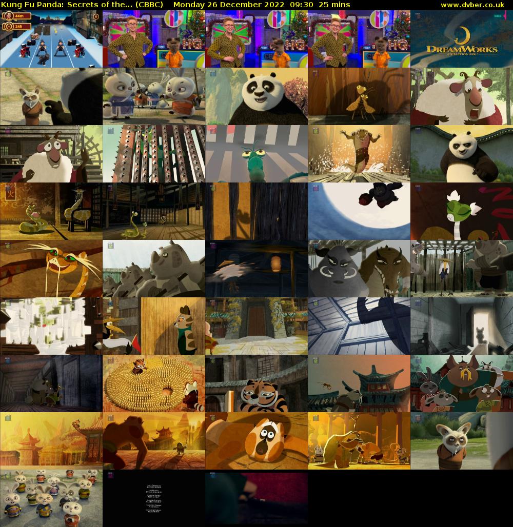 Kung Fu Panda: Secrets of the... (CBBC) Monday 26 December 2022 09:30 - 09:55