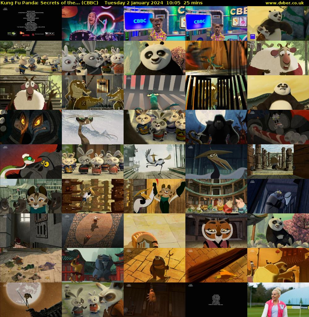 Kung Fu Panda: Secrets of the... (CBBC) Tuesday 2 January 2024 10:05 - 10:30